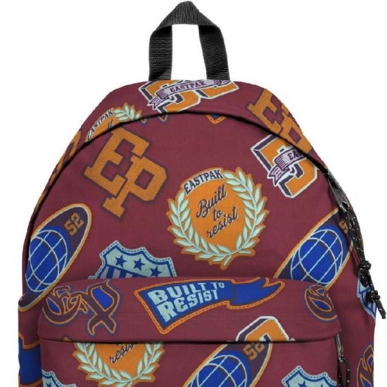 Eastpak Zaino Padded Pak r 2W1 Clash Bur Colore Marrone con Stemmi Giallo Blu Bianco Nero Arancione - 1