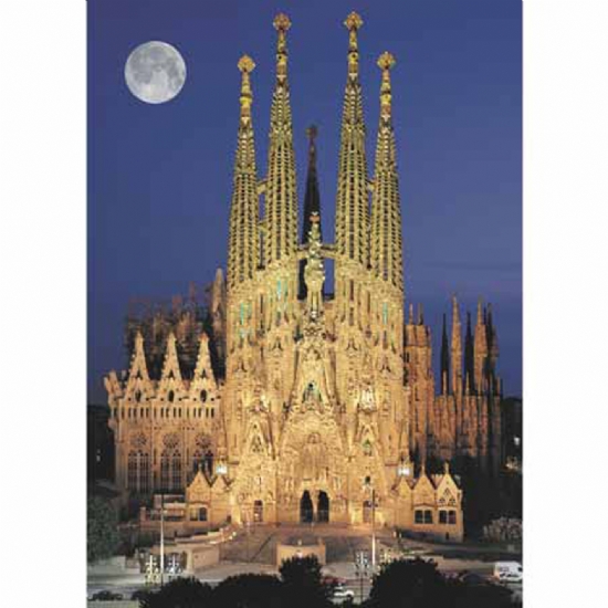 Educa 10616 - Puzzle 1000 pezzi - Fluorescente - La Sagrada Famiglia - Barcellona - Spagna - 1