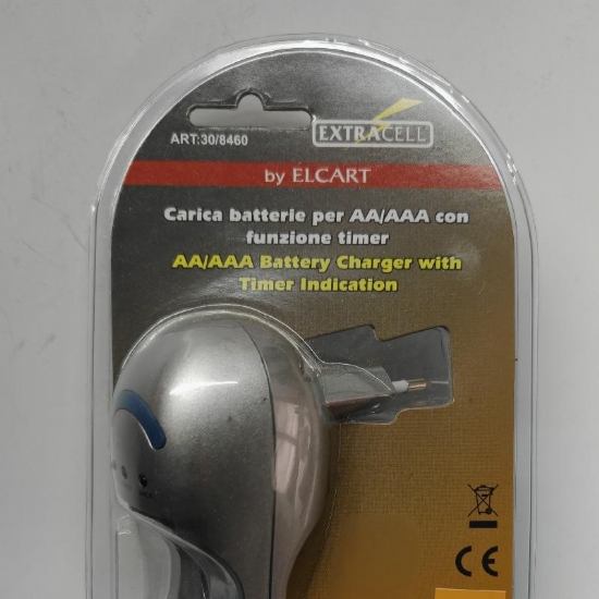 Elcart 30 0846000 Caricabatterie per 2 o 4 Stilo AA e Ministilo AAA con Timer Integrato - 1