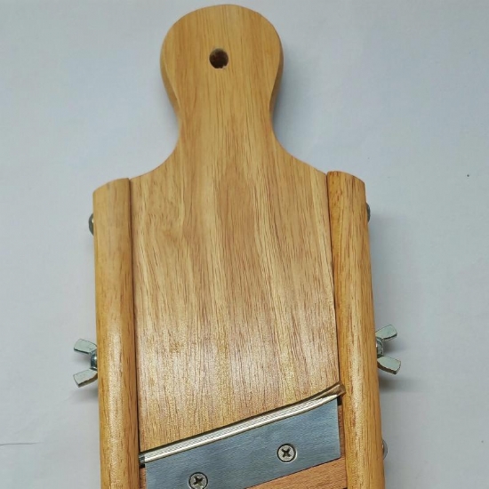 Eva-Collection Mandolina in legno Per Carote Verdure Formaggio lunga 38 cm con lame regolabili grattugia - 2