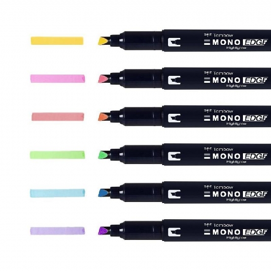 Evidenziatori a Doppia Punta  Mono Edge Tombow Colori Assortiti - 2