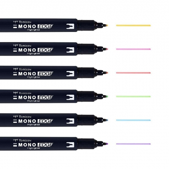 Evidenziatori a Doppia Punta  Mono Edge Tombow Colori Assortiti - 2