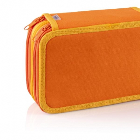 Favorit B box 400184016 Astuccio a 3 Zip in Tessuto Colorato B color Giallo Arancione - 1