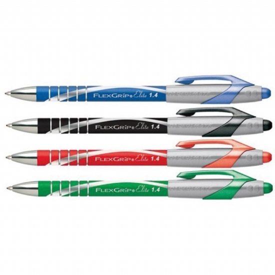 FlexGrip Elite  Paper Mate  penna a sfera biro punta grossa Blu Nera Rossa Verde Arancione Azzurra - 1