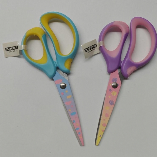 Forbici Arda Fantasy Punta Tonda 15 cm Colori Assortiti - 1