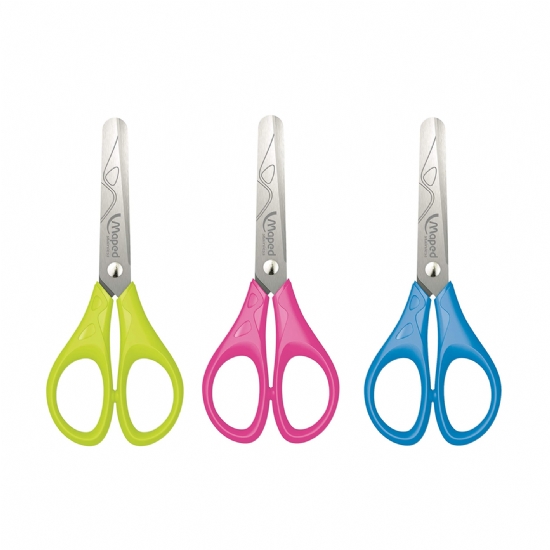 Forbici Maped - 13 cm - Acciaio inox - Vari colori Azzurro Fuxia Verde - 1