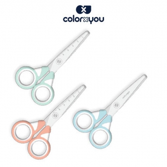Forbici Punta Tonda Centimetrate ColorxYou 13 CM Colori Assortiti Pastelli - 1