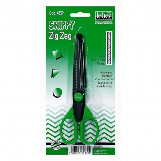Forbici Snippy Zig Zag Lebez 4339 Lama in Acciaio - 1