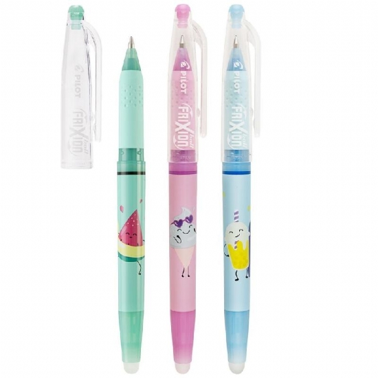 Frixion Ball  Pilot Pool Party Penna con Tappo Gel Cancellabile Fusto Pastello  Inchiostro Nero Rosa Blu  - 1