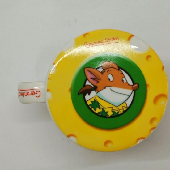 Geronimo Stilton Tazza in Porcellna con Coperchio 320ml Gift Box Personaggio Trappola - 2