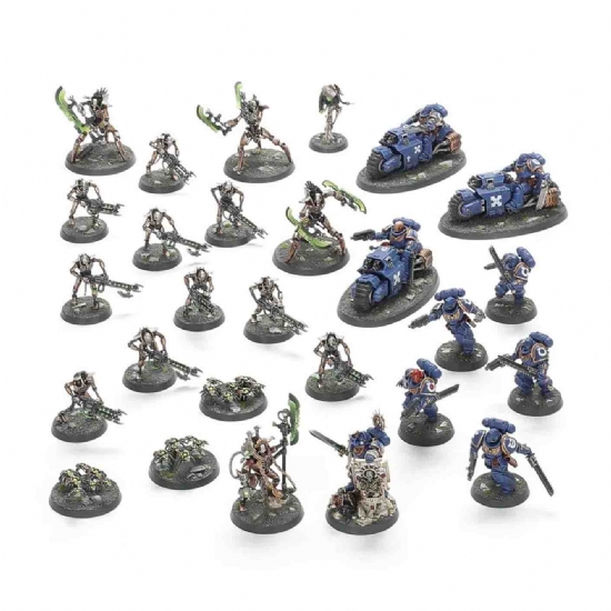 Gioco in scatola per iniziare a giocare a Warhammer 40000 in Italiano set edizione Comando per due giocatori Space Marine Necron Games Workshop - 2