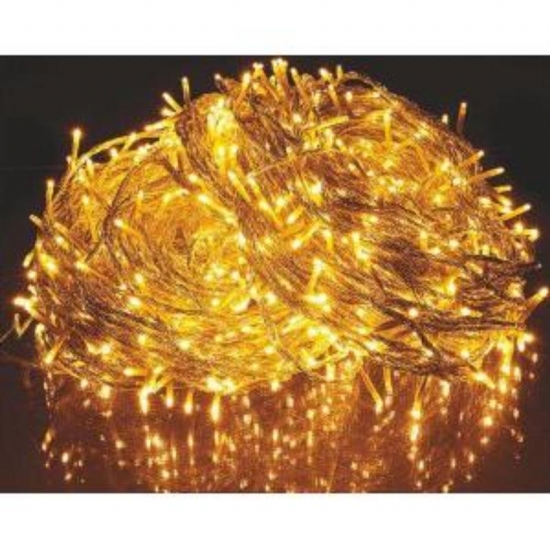 Giocoplast Natale 120 Luci LED Bassa Tensione per Esterno12 Metri Prolungabili 120 LED Bianco Caldo IP44 - 1