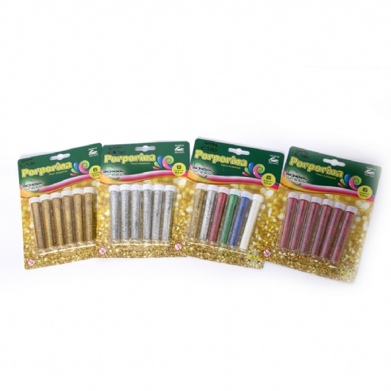 Porporina Blister 6 tubetti 4 5 gr  Oro o Argento o Rosso Mix colori - 1