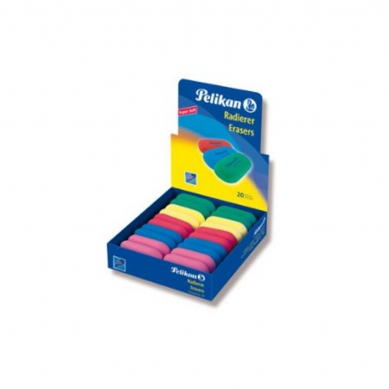 Gomma Pelikan Squeezy Ovale Colori Assortiti  - 1