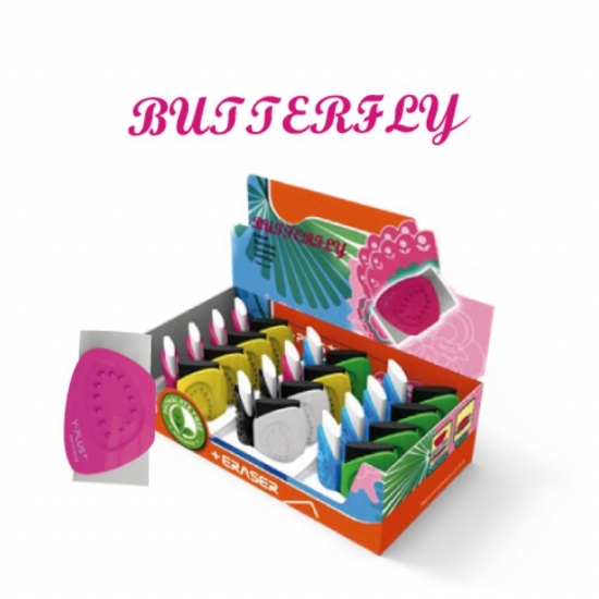  Gomme Yplus Butterfly Colori Assortiti - 2