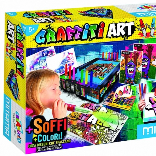 Graffiti Art - Mitama - Gioco in Scatola - Creativit Bambina Bambino - Colori Pennareli Cambiacolore Aerografabili Cancellabili - 1