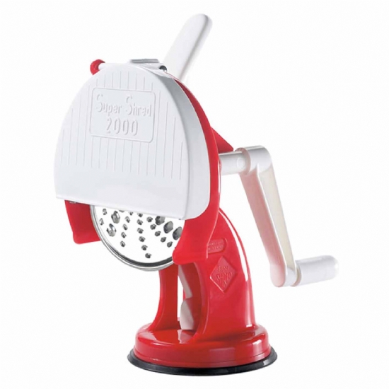 Grattugia Manuale Per Carote Verdure Formaggio Rigamonti Super Shred 2000 - Con 3 Dischi in Acciaio Inox Per Tagliare alla Julienne  - 1