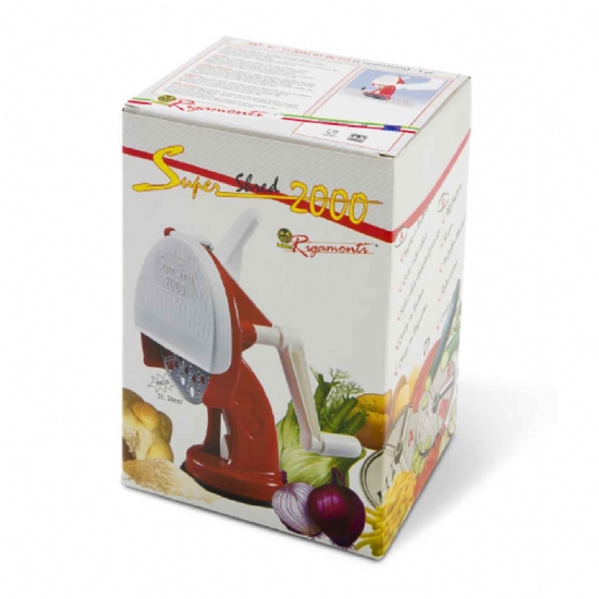 Grattugia Manuale Per Carote Verdure Formaggio Rigamonti Super Shred 2000 - Con 3 Dischi in Acciaio Inox Per Tagliare alla Julienne  - 2