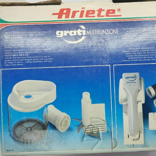Grattugia e Tritaverdue Elettrica  Ariete Grati Multifunzione Ricaricabilesenzs Filo e Pile Colore Bianco - 2