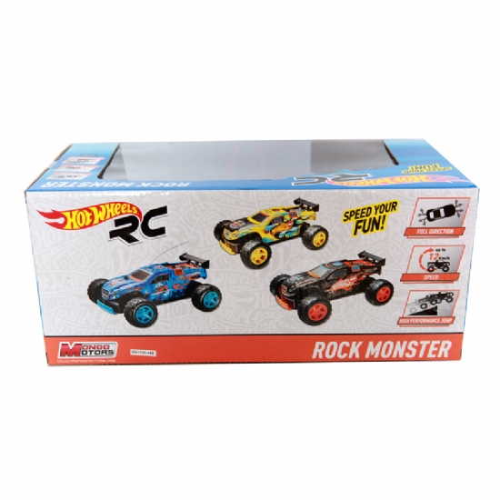 Hot wheels - Rock Monster - Fuoristrada Telecomandato - Blu  Arancione Nero - 2