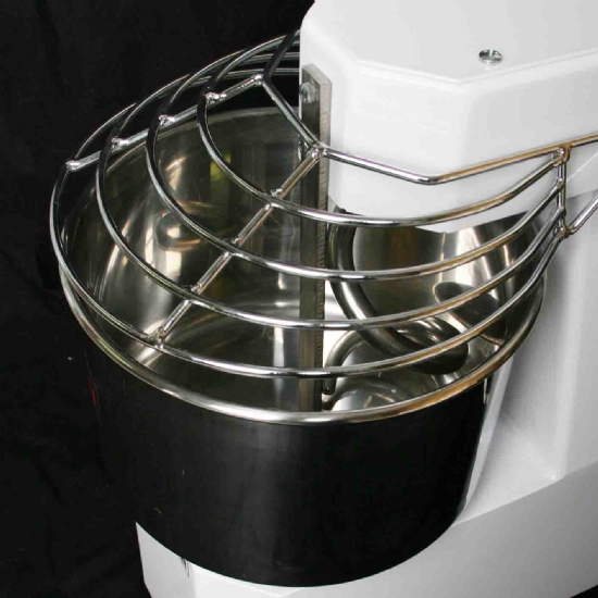 Impastatrice per pizza e pane professionale con testa e vasca fissa e riparo grigliato - impasto 5 kg - 2