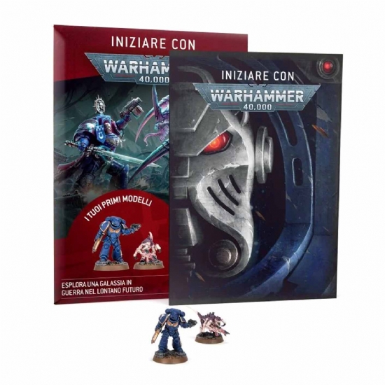 Iniziare a giocare con Warhammer 40000 giornale rivista in Italiano con due miniature Space Marines e Termagant Games Workshop - 1