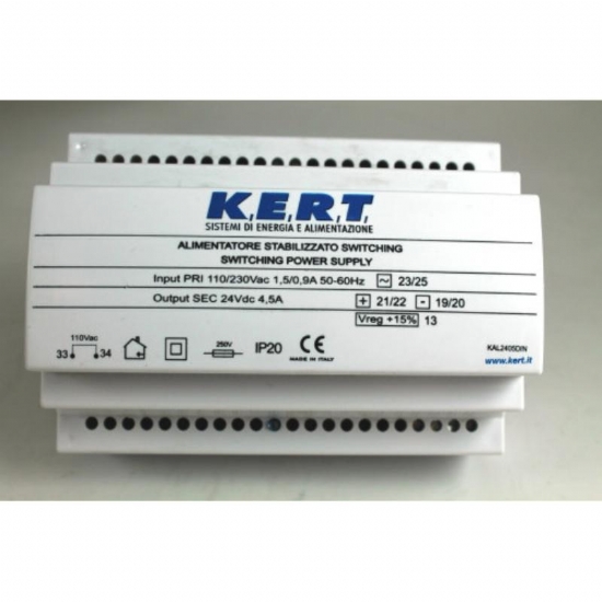  Kert KAL2405DIN Alimentatore Stabilizzato Switching Power Supply 24V 4 5A  - 1