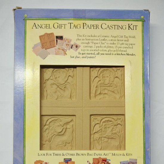 Kit Brown Bag Paper Art Stampo in Ceramica Quadrato 15 cm per Creare Biglietti Auguri da Incorniciare Fatti a Mano Vari Motivi - 2