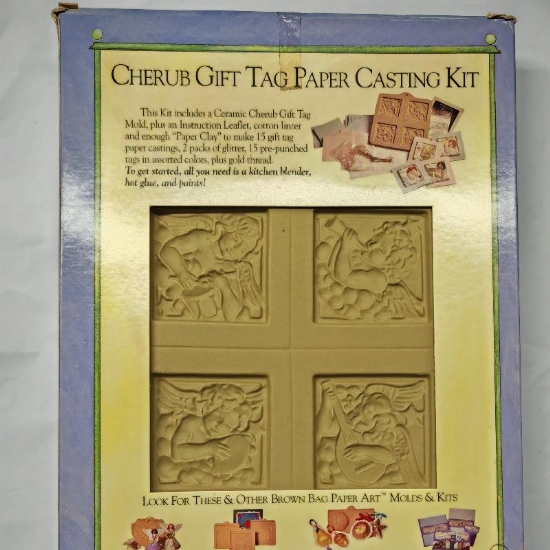 Kit Brown Bag Paper Art Stampo in Ceramica Quadrato 15 cm per Creare Biglietti Auguri da Incorniciare Fatti a Mano Vari Motivi - 2