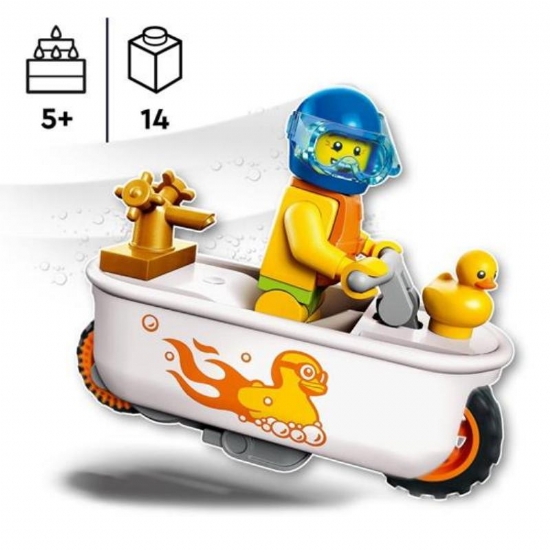 LEGO City Cyber Stuntz Bike 60333 Moto Vasca da Bagno Carica e Vai per Salti e Acrobazie 5 Anni - 2