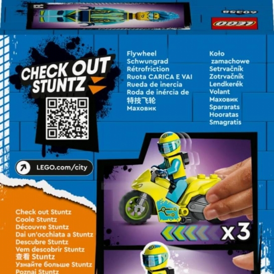 LEGO City Cyber Stuntz Bike 60358 Moto Carica e Vai per Salti e Acrobazie 5 Anni - 2
