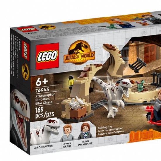 LEGO Jurassic World 76945 Atrociraptor Dinosaur Inseguimento sulla moto 6 Anni - 2