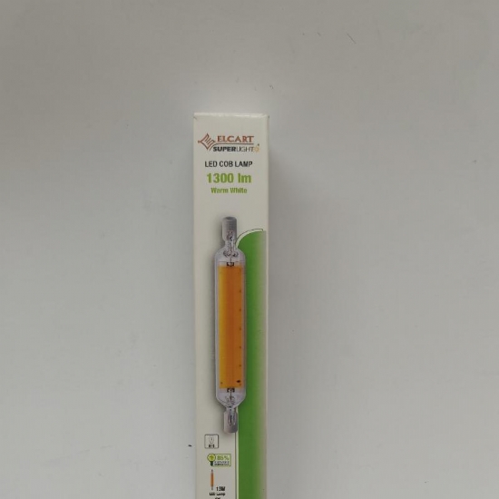 Lampada 11008 Elcart Superlight Led Cob R7S 13W 118mm 1300Lm 220V Bianco Caldo - 2