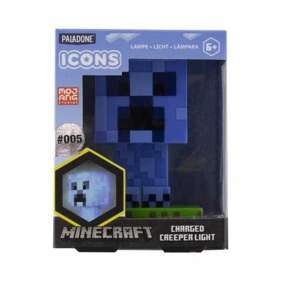 Lampada 3D Led Notturna Icona Zombie Charged Creeper Paladone 10 cm - 2