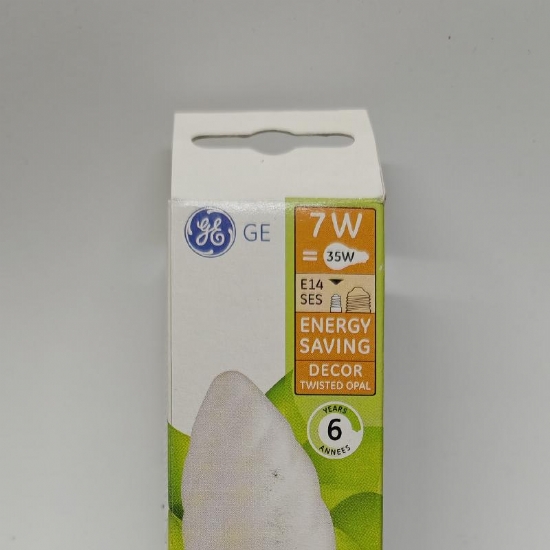 Lampada  General Electric Energy Saving Decor Torciglione Opale E14 7W 286Lm - 2