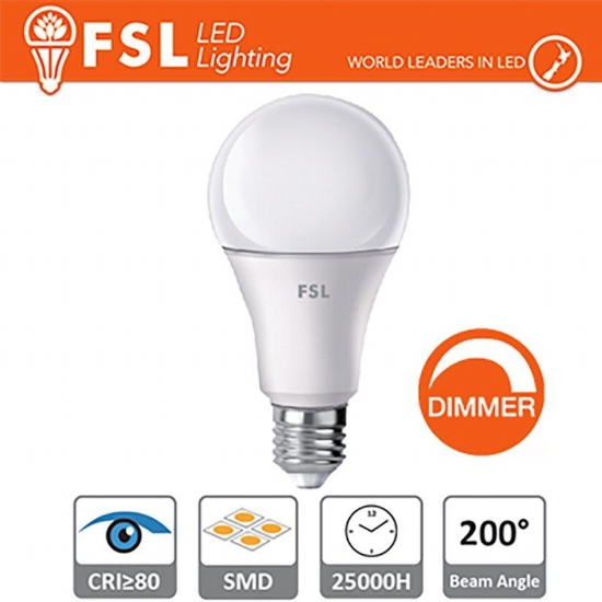 Lampadina  FSL LED  10 watt  A60 Bulb  E27 Dimmerabile  luce bianca naturale 4000 K - 1