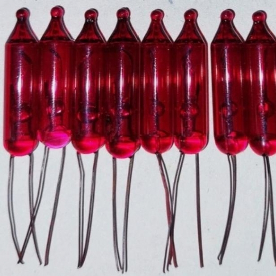 Lampadine Pisellini 24V Incandescenza Luci Natale Presepe 10 Pezzi Colore Rosso - 1