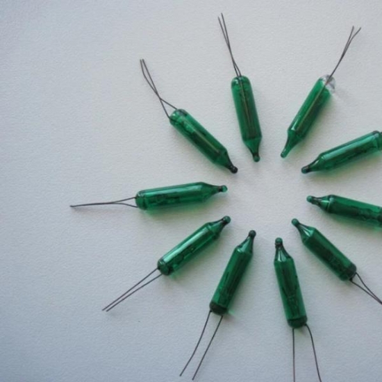 Lampadine Pisellini 6V Incandescenza Luci Natale Presepe 10 Pezzi Colori Verde - 1