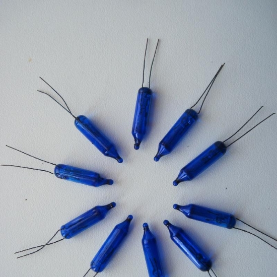 Lampadine Pisellini 6V Incandescenza Luci Natale Presepe 10 Pezzi Colori Blu  - 1