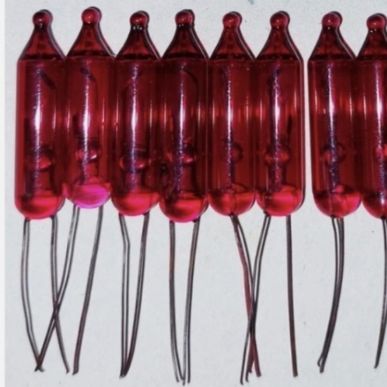 Lampadine Pisellini 6V Incandescenza Luci Natale Presepe 10 Pezzi Colori Rosso - 1