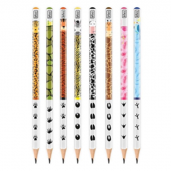 Lebez 81812 Matita  Wild Party 8 Matite HB Triangolari con  Mina da 2mm - 1