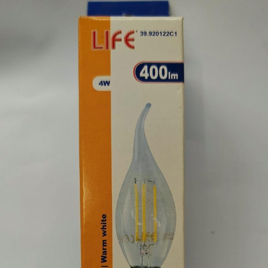 Life 39920122C1 Lampada Candela Goccia Filamento Led 4W E14 2700K 400lm - 1