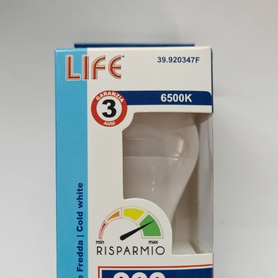 Life 39920347C e F Lampada Led Goccia 9W  E27 A60 3000K e 6500K 850lm e 900lm - 2