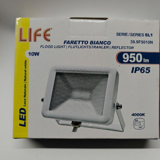 Life 399F5010 Faretto Bianco SL1 Led 10W IP65 3000K 4000K 6500K 850lm 900lm 950lm - 1