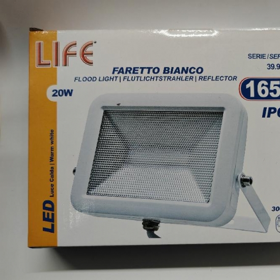 Life 399F5020 Faretto Bianco SL1 Led 20W IP65 3000K 4000K 6500K 1650lm 1750lm 1800lm - 2
