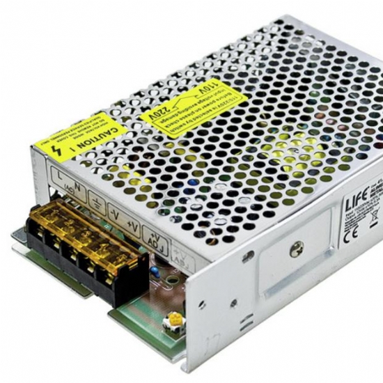 Life 41 AS307512 Alimentatore Switching Metallico 75W 12V 6 3A INPUT 110 220Vac  - 1