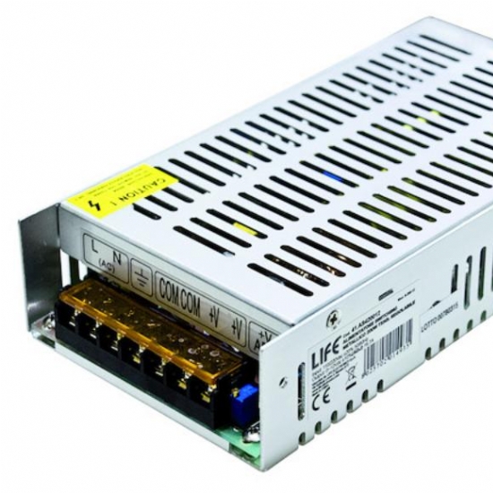 Life 41 AS420012 Alimentatore Switching Metallico Tensione Regolabile 200W da 0 a 12V 16 7A INPUT 110 220Vac  - 1