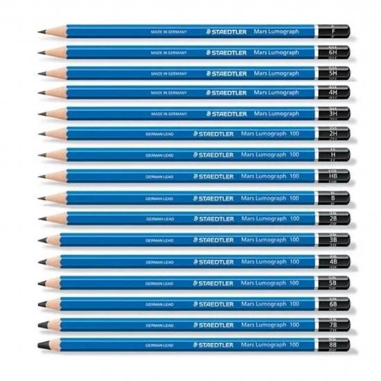 Mars Lumograph Staedtler matita da disegno mine varie  Matite Punta  F 10H 6H 5H 4H 3H H 8B 7B 6B 5B 4B 3B 2B B HB - 1