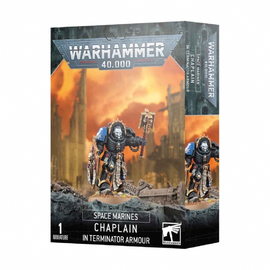 Miniatura Warhammer Space Marines Cappellano in Armatura Terminator Ultramarines Games Workshop - 1