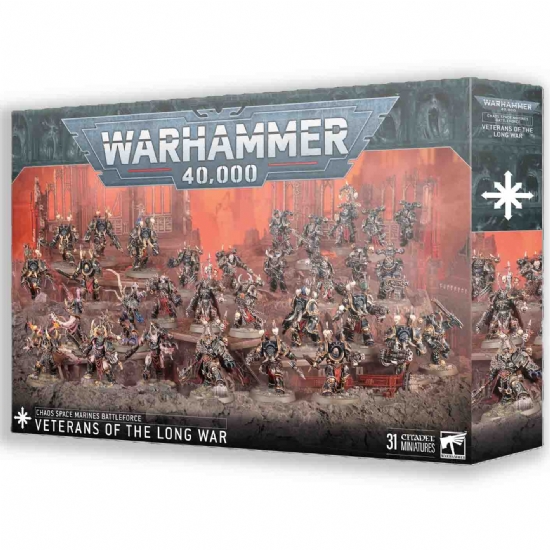 Miniature Chaos Space Marines Battleforce Veterans of The Log War Veterani della Lunga Guerra Warhammer - 1